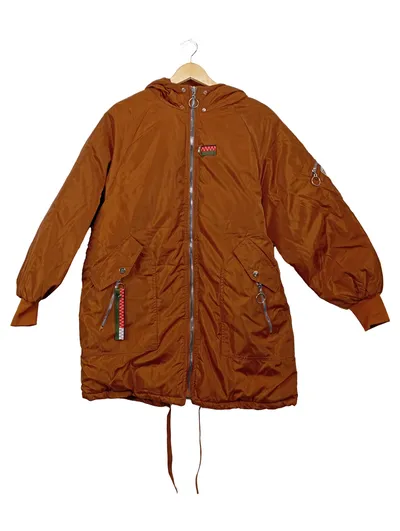 MINKPINK Steppjacke Damen Gr. 38 Kapuzenjacke Braun Parka Winterjacke