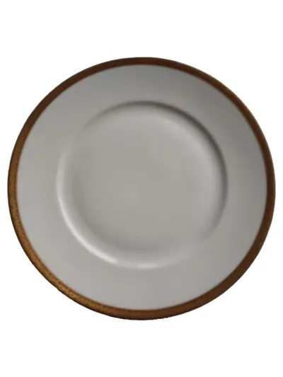 Edelstein Bavaria Essteller Porzellan Goldrand Weiß 25cm Klassisch