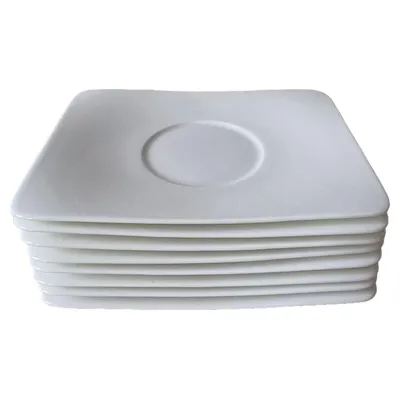 Villeroy & Boch Unterteller 8er Set Weiß Porzellan 19cm Modern Minimalistisch