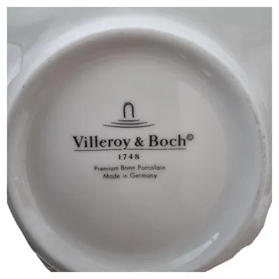 Villeroy & Boch Unterteller 8er Set Weiß Porzellan 19cm Modern Minimalistisch