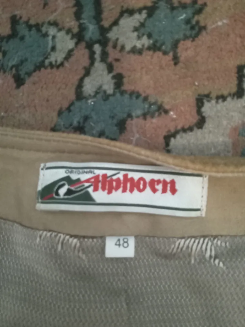 Alphorn Trachtenweste Herren Gr. 48 Wildleder Braun Tracht Weste 2
