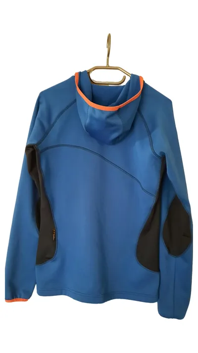 Jack Wolfskin Damen Softshelljacke Gr. M/40 Blau Kapuze Outdoor