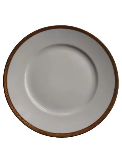 Edelstein Bavaria Essteller 2181 Porzellan Uni Weiß 25cm Klassisch Festlich