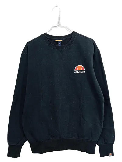 Ellesse Sweatshirt Herren Gr. M Schwarz Logo Pullover Streetwear