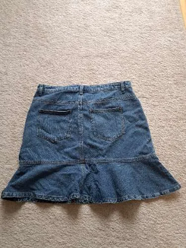 Noisy May Jeansrock Damen M Rüschen Denim Minirock Blau
