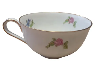 Heinrich Porzellan Teetasse Vintage Blumenmuster Weiß 5cm Höhe