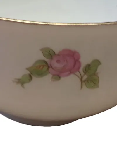 Heinrich Porzellan Teetasse Vintage Blumenmuster Weiß 5cm Höhe