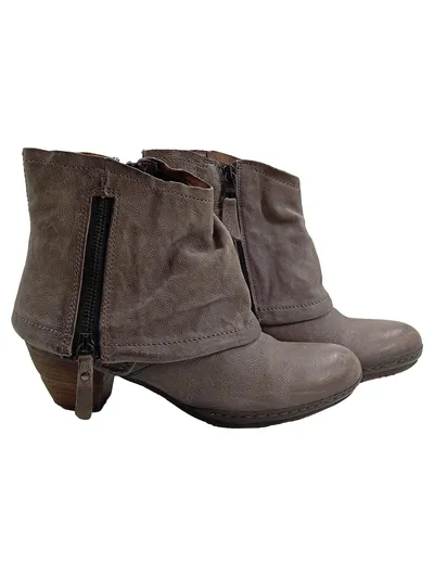 A.S.98 Airstep Damen Stiefelette Gr. 39 Grau Leder Absatz Western Style