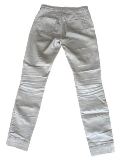 Comma Stoffhose Damen Gr. 34 Beige Skinny Fit Stretch Casual