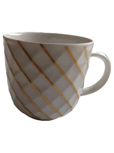 Thomas Porzellan Tasse Weiß Gestreift Elegant 7.5 cm Alltag
