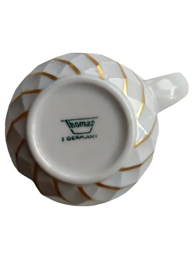 Thomas Porzellan Tasse Weiß Gestreift Elegant 7.5 cm Alltag