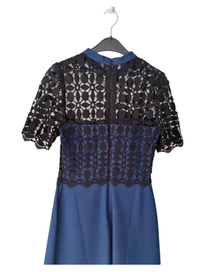 ASOS Damen Spitzenkleid Blau Schwarz Gr. 36 Elegant Festlich