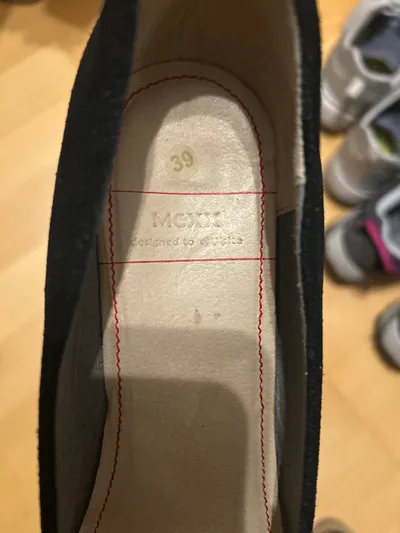 MEXX Damen Pumps Keilabsatz Schwarz Wildleder Kork Gr. 39