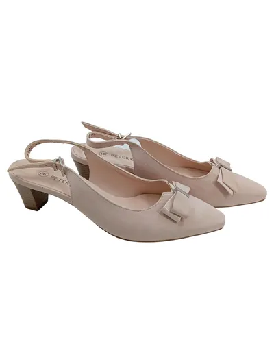 Peter Kaiser Damen Slingback Pumps Beige Gr. 37,5 Schleife Elegant
