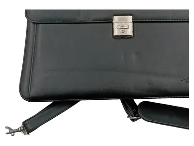 Herren Aktentasche Leder Schwarz Business Tasche Groß 42x32cm