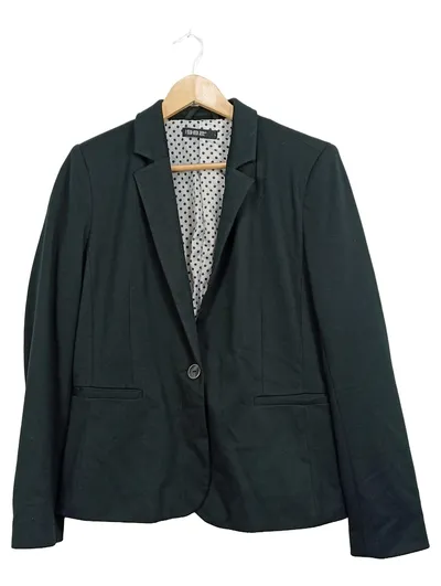 1982 Damen Blazer Grün Business Gr. L mit Polka Dot Futter
