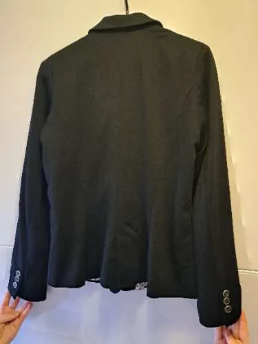 1982 Damen Blazer Grün Business Gr. L mit Polka Dot Futter