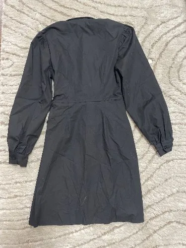 Miss Selfridge Wickelkleid Damen Gr. 34 Schwarz Langarm Elegant
