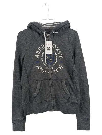 Abercrombie & Fitch Kapuzenpullover Damen Gr. M Grau Hoodie Zip