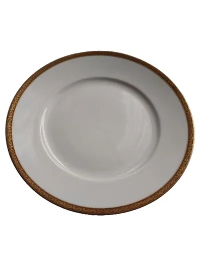 Edelstein Bavaria Essteller 2181 Uni Weiß Porzellan 25cm Elegant Festlich