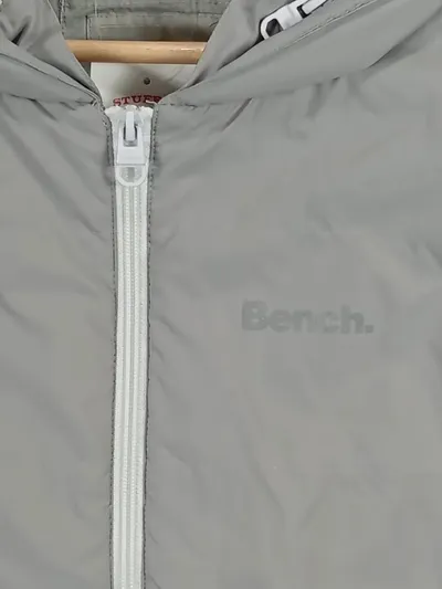 Bench. Damen Steppweste Kapuze Grau Gr. XS 34 Weste Outdoor