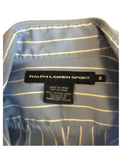 Ralph Lauren Sport Damen Business Hemd Blau Gestreift Gr. 36/S Baumwolle