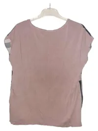 Cartoon Damen Shirt Bluse Gr. 40 Rosa Gestreift Kurzarm Casual Sommer Top 2