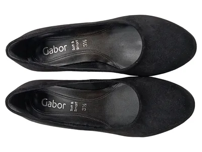 Gabor Soft & Smart Damen Pumps Wildleder Klassisch Schwarz Gr. 36,5 Absatz 5cm