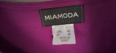 MIAMODA Damen Unterhemd Top Gr. 46 Lila Spitze Ärmellos Feminin