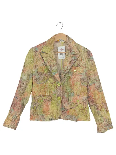 Ute Fries Damen Jacke Gr. S Paisley Bohemian Mehrfarbig Baumwolle