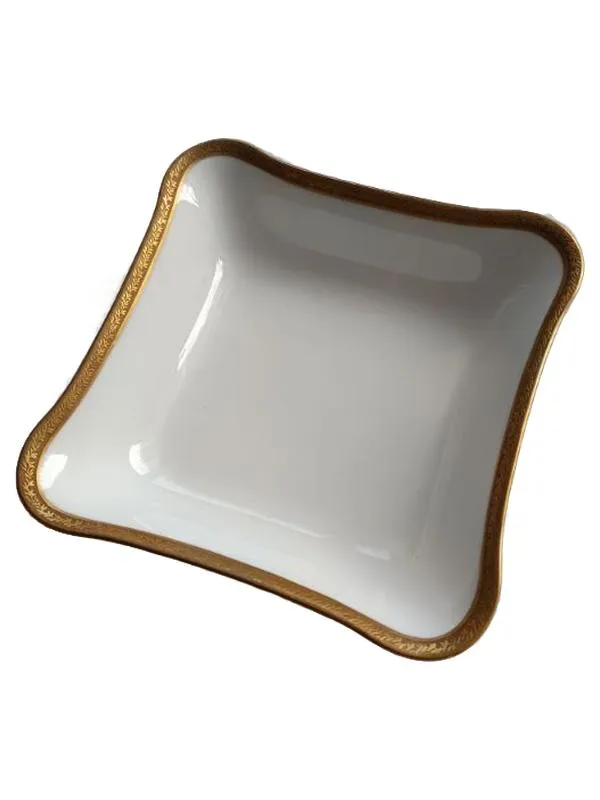 Edelstein Bavaria Konfektschale Porzellan Goldrand 23cm Weiß Elegant 1
