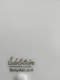 Edelstein Bavaria Konfektschale Porzellan Goldrand 23cm Weiß Elegant 3
