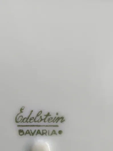 Edelstein Bavaria Konfektschale Porzellan Goldrand 23cm Weiß Elegant 3