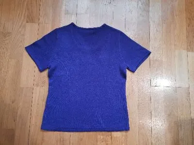Canda Damen T-Shirt Blau Gr. 36, S Basic Kurzarm