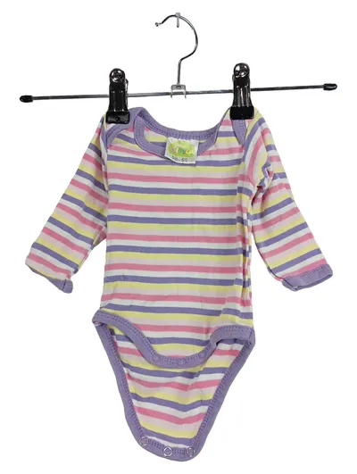DIMO Baby Langarm Body Gestreift Gr. 50/56 Rosa Lila Gelb Baumwolle
