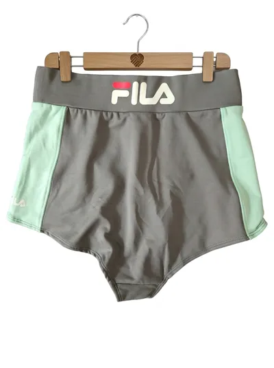 FILA Damen Sport Shorts Gr. S Grau Mint Fitness Hotpants Polyester