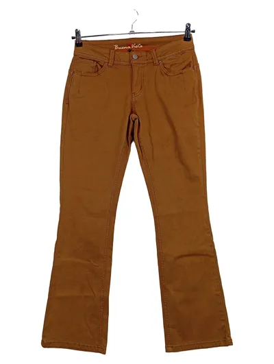 Buena Vista Damen Stoffhose Braun Bootcut Gr. S/36 Baumwolle