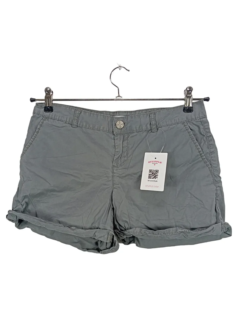 Camaïeu Damen Chino Shorts Gr. 36 Grau Baumwolle Freizeit Hose 1