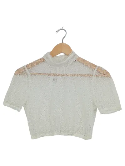 Lieblingsgwand Damen Dirndl Spitzen Top Bluse Weiß Gr. 36 Tracht