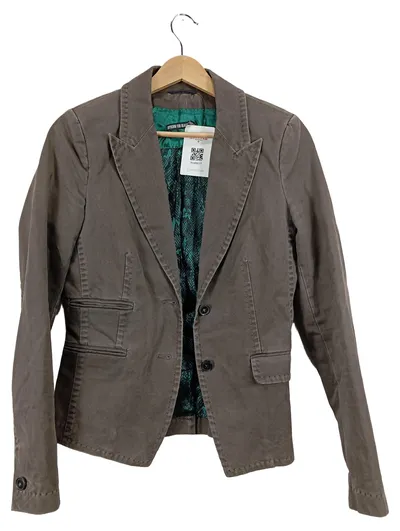 DRYKORN Damen Blazer Sakko Gr. 36/S Grau Baumwolle Casual