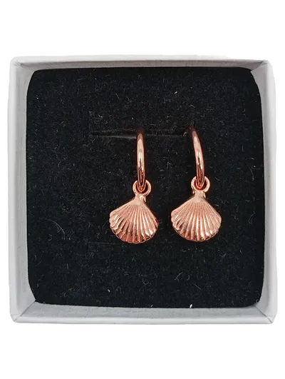 LUAMAYA Ohrringe Creolen Muschel Design Roségold Maritim Damen
