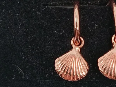 LUAMAYA Ohrringe Creolen Muschel Design Roségold Maritim Damen