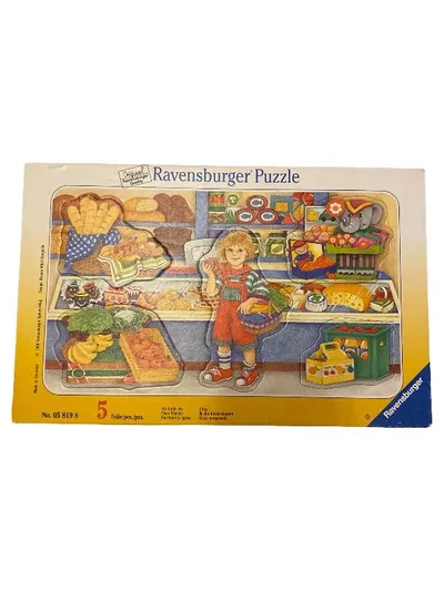 Ravensburger Steckpuzzle 5 Teile Einkaufen im Supermarkt Holzpuzzle Kinder
