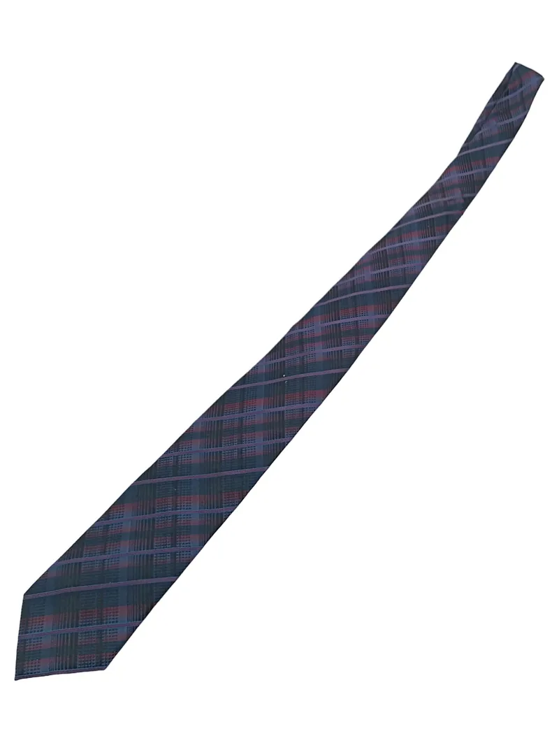 Ecosse Herren Krawatte Seide kariert blau Business 147 cm 1