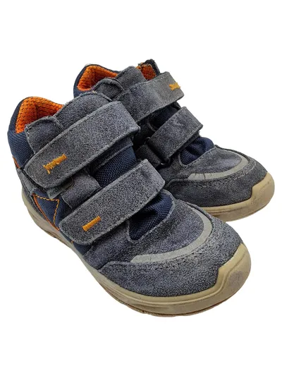 PEPINO Lauflernschuhe Kinder Halbschuhe Gr. 25 Blau Orange Wildleder