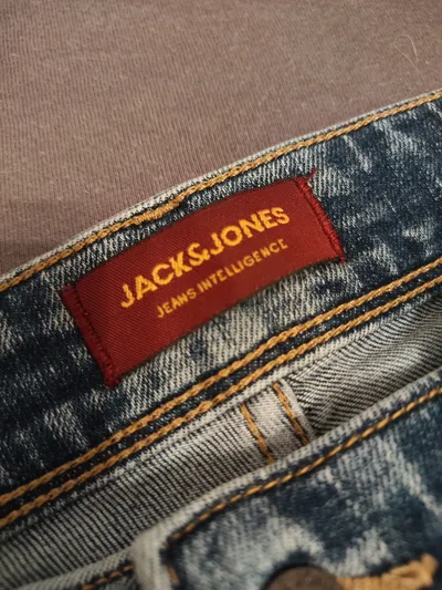 JACK & JONES Glenn Herren Jeans Regular Fit W28/L32 Blau Denim