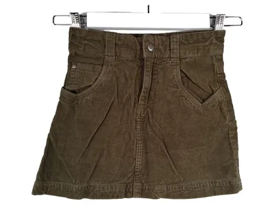 Tik&Tak Cordrock Mädchen Gr. 122 Oliv Minirock Cord Taschen