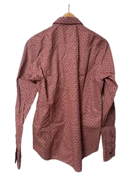 HUGO BOSS Herren Business Hemd Slim Fit Stretch Rosa Gepunktet Gr. M 3