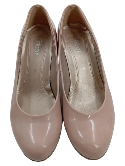 Gabor Pumps Damen Gr. 37 Rosa Lack Absatzschuhe Klassisch Elegant