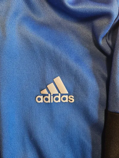 adidas Kinder Trainingsjacke Gr. 140 Blau Climalite Kapuze Sport